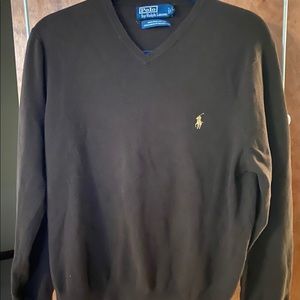 Polo v-neck sweater brown size L